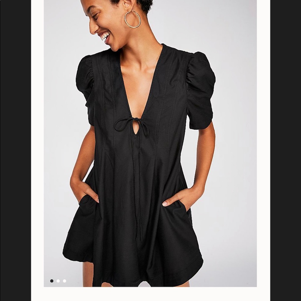NWT FREE PEOPLE Black Adele Dress
